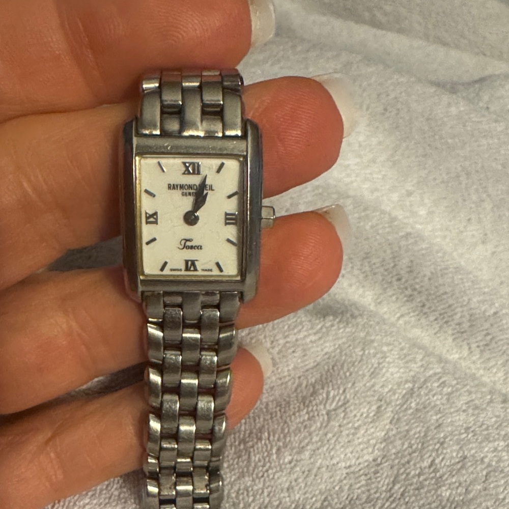 Raymond Weil Silver Tonneau Watch